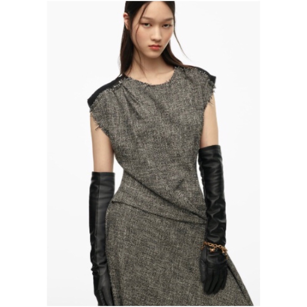 NWT Zara Limited Edition Black Leather Gloves Long - Picture 6 of 7